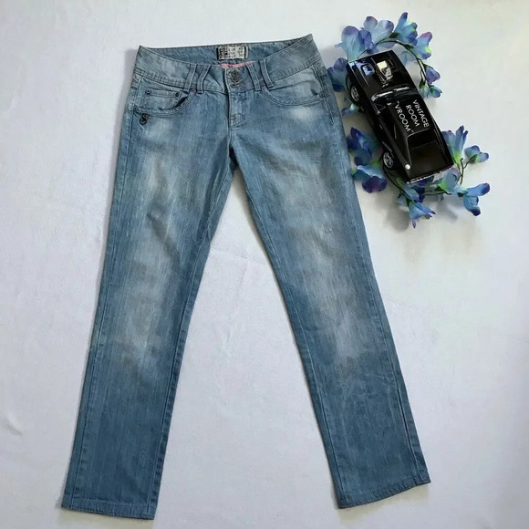 H&M Denim Rules Straight Leg Light Wash Jeans Women 8 - Picture 3 of 10